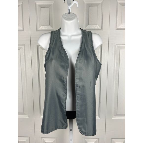 Handmade Gray Silver XS X-Small minimalist preppy career reversible vest - Picture 7 of 7